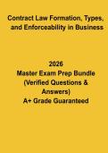Contract Law&colon; Formation&comma; Types & Enforceability in Business 2026 &vert; Study Guide PDF