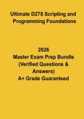 Ultimate D278 Scripting and Programming Foundations 2026 &vert; WGU Study Guide & Exam Prep PDF
