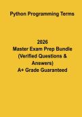 Python Programming Terms 2026 &vert; Definitions&comma; Glossary & Study Guide PDF
