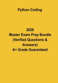 Python Coding 2026 &vert; Beginner Programming Practice Exercises&comma; Examples & Study Guide PDF