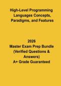 High-Level Programming Languages&colon; Concepts&comma; Paradigms & Features 2026 &vert; Study Guide PDF