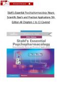 Stahl&rsquo;s Essential Psychopharmacology Test Bank &lpar;PDF&rpar; &vert; &lpar;2026&sol;2027&rpar; Exam Questions &vert; Psychiatry