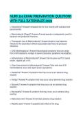 NURS 356 EXAM PREPARATION QUESTIONS WITH FULL RATIONALES 2026&period;pdf