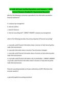 IU A100 All Exam Verified Questions and Answers 2026&sol;2027
