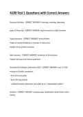 A100 Test 1 Questions with Correct Answers 2026&sol;2027