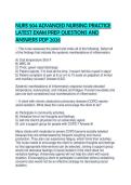 NURS 504 ADVANCED NURSING PRACTICE LATEST EXAM PREP QUESTIONS AND ANSWERS PDF 2026