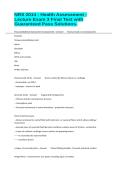 NRS 2014 - Health Assessment - Lecture Exam 3 Final Test with Guaranteed Pass Solutions&period;