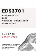 EDS3701 ASSIGNMENT 2 2026 MEMO &vert; DUE DATE 8 MAY 2026