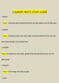Culinary NOCTI Study Guide &vert; Exam Questions & Answers