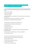 CCS Certified Exam Practice Test Questions with Correct Solutions Verified by Expert