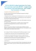SNCOA LDR-301S Leading Organizations Test 1 Senior NCO Leadership Actual Exam 2026&sol;2027 &ndash; Complete Exam-Style Questions with Detailed Rationales &vert; 100&percnt; Verified &ndash; Pass Guaranteed &ndash; A&plus; Graded
