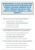 HEMISPHERES 3&period;0 LEVEL VII DISCHARGE & PREVENTION EXAM QUESTIONS AND CORRECT DETAILED ANSWERS WITH 100&percnt; COMPLETE SOLUTION &vert;2026 UPDATE &vert;ALREADY GRADED A&plus; &vert;100&percnt; CORRECT&excl;&excl;