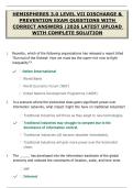 HEMISPHERES 3&period;0 LEVEL VII DISCHARGE & PREVENTION EXAM QUESTIONS WITH CORRECT ANSWERS &vert;2026 LATEST UPLOAD WITH COMPLETE SOLUTION