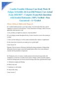 Camilla Franklin I-Human Case Study Week 10 Fatigue Irritability 48-Year-Old Primary Care Actual Exam 2026&sol;2027 &ndash; Complete Exam-Style Questions with Detailed Rationales &vert; 100&percnt; Verified &ndash; Pass Guaranteed &ndash; A&plus; Graded