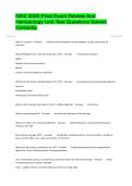 NRS 3025 Final Exam Review And Hematology Unit Test Questions Solved Correctly&period;