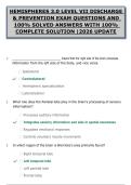 HEMISPHERES 3&period;0 LEVEL VII DISCHARGE & PREVENTION EXAM QUESTIONS AND 100&percnt; SOLVED ANSWERS WITH 100&percnt; COMPLETE SOLUTION &vert;2026 UPDATE