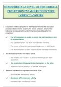 HEMISPHERES 3&period;0 LEVEL VII DISCHARGE & PREVENTION EXAM QUESTIONS WITH CORRECT ANSWERS