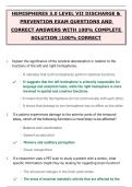 HEMISPHERES 3&period;0 LEVEL VII DISCHARGE & PREVENTION EXAM QUESTIONS AND CORRECT ANSWERS WITH 100&percnt; COMPLETE SOLUTION &vert;100&percnt; CORRECT