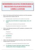 HEMISPHERES 3&period;0 LEVEL VII DISCHARGE & PREVENTION EXAM QUESTIONS WITH CORRECT ANSWERS