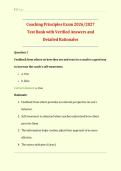 Coaching Principles Exam 2026&sol;2027  Test Bank with Verified Answers and  Detailed Rationales