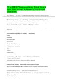 Nrs 2020 Pharmacology Final Exam and All Correct Answers 2025-2026 Updated&period;