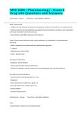 NRS 2020 - Pharmacology - Exam 1 Drug Info Questions and Answers&period;