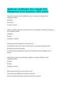 Applicator Certification Test &sol; Aquatic Pest Management Exam Questions 100&percnt; Solved