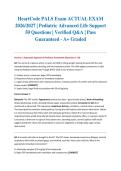 HeartCode PALS Exam ACTUAL EXAM 2026&sol;2027 &vert; Pediatric Advanced Life Support &vert; 50 Questions &vert; Verified Q&A &vert; Pass Guaranteed - A&plus; Graded