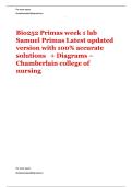Bio252 Primas week 1 lab Samuel Primas Latest updated version with 100- accurate solutions