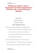 Biology 252 Anatomy Week 2 Assignment Case Study Angelique Knox Due Date July 17&comma;2026 with expert solutions