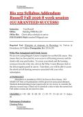 Bio 252 Syllabus Addendum Russell Fall 2026 8 week session &lpar;GUARANTEED SUCCESS&rpar;&period;