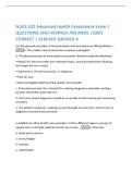 NURS 522 Advanced Health Assessment Exam 1 QUESTIONS AND VERIFIED ANSWERS &vert;100&percnt; CORRECT &vert; ALREADY GRADED A