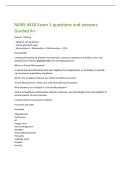 NURS 4410 Exam 1 questions and answers Graded A&plus;