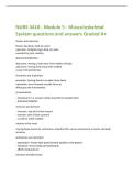 NURS 3410 - Module 5 - Musculoskeletal System questions and answers Graded A&plus;