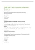 NURS 3410 - Exam 1 questions and answers Graded A&plus;