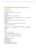 NURS 3410 Exam 1questions and answers Graded A&plus;