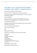 NURS 3000 - Exam 1 QUESTIONS AND VERIFIED ANSWERS &vert;100&percnt; CORRECT &vert; ALREADY GRADED A