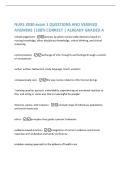 NURS 2030 exam 1 QUESTIONS AND VERIFIED ANSWERS &vert;100&percnt; CORRECT &vert; ALREADY GRADED A