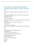 NURS 2030 Exam 1 QUESTIONS AND VERIFIED ANSWERS &vert;100&percnt; CORRECT &vert; ALREADY GRADED A
