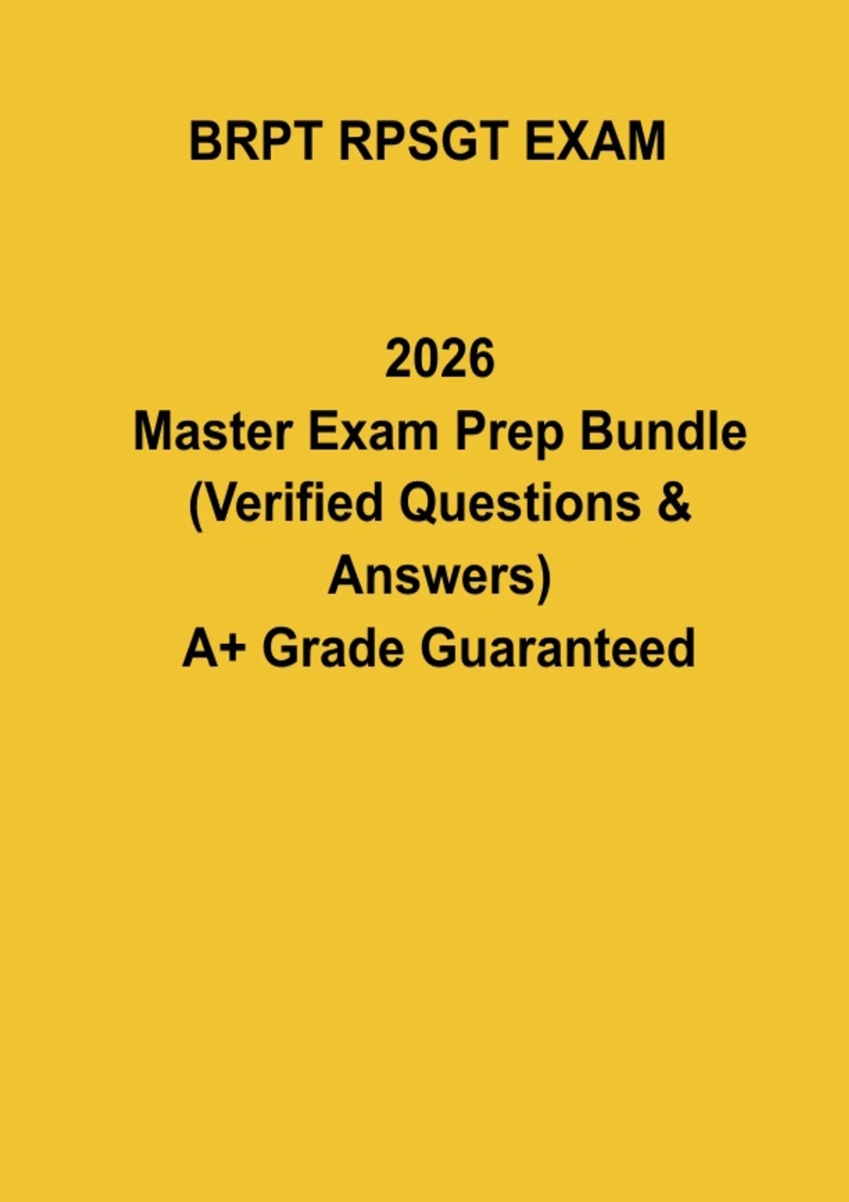 Rpsgt BRPT RPSGT Exam Study Guide PDF | Certification Prep, Practice ...