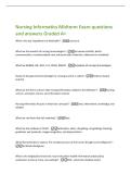 Nursing Informatics Midterm Exam questions and answers Graded A&plus;