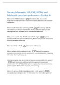 ATI Nursing Informatics and Technology questions and answers Graded A&plus;