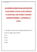 OIL BURNER LICENSE EXAM WITH 300&plus; PRACTICE QUESTIONS & DETAILED RATIONALES