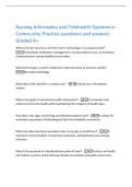 Nursing Informatics and Telehealth Systems in Community Practice questions and answers Graded A&plus;