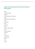 Organic Chemistry questions and answers Graded A&plus;&vert; 2026 Updated