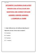 CALIFORNIA OPTOMETRY LICENSE EXAM WITH 300&plus; PRACTICE QUESTIONS & DETAILED RATIONALES