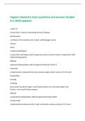 Organic Chemistry Exam questions and answers Graded A&plus;&vert; 2026 Updated