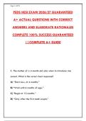 PEDS HESI EXAM WITH 300&plus; PRACTICE QUESTIONS & DETAILED RATIONALES