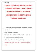 POLS 121 FINAL EXAM WITH 300&plus; PRACTICE QUESTIONS & DETAILED RATIONALES
