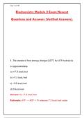 BIOCHEMISTRY MODULE 3 EXAM 2026 &ndash; 300 REAL QUESTIONS WITH CORRECT DETAILED ANSWERS